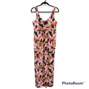 Ruby Rd. Women's Multicolor Graphics Sleeveless Maxi Dress Size S